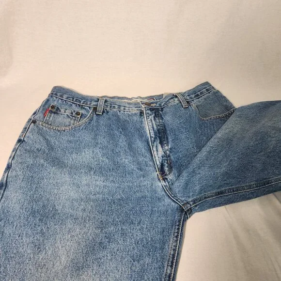 BUGLE BOY 750 Vintage Unisex Baggy Tapered Easy Fit Size 38W 32 IN Exc. Condit. - Picture 7 of 16
